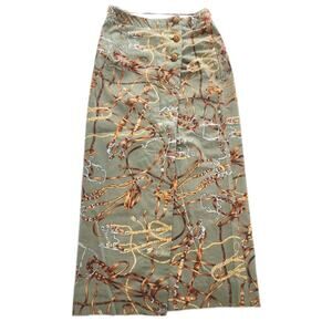 Vtg Sage Green Wrap Skirt Small Bridle Equestrian English Country Old Money Rein